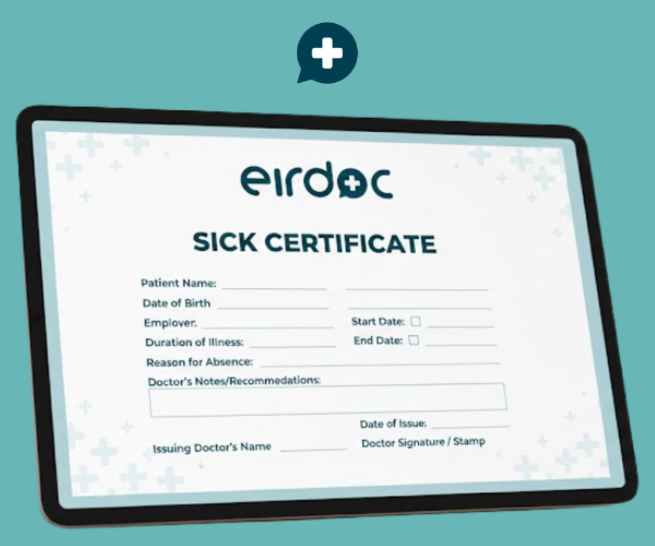 Free Sick Certificate​ - Sick Note - Online GP Ireland